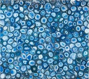 Полускъпоценен камък от син ахат