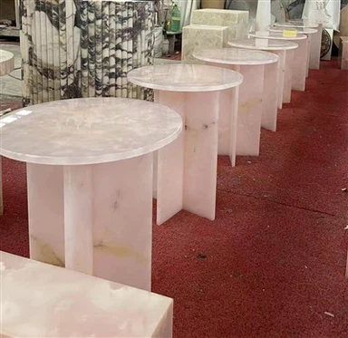 Странична масичка от розов оникс Фабрика Китай